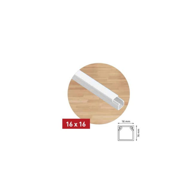 ელექტრო სადენის ღარი 16x16