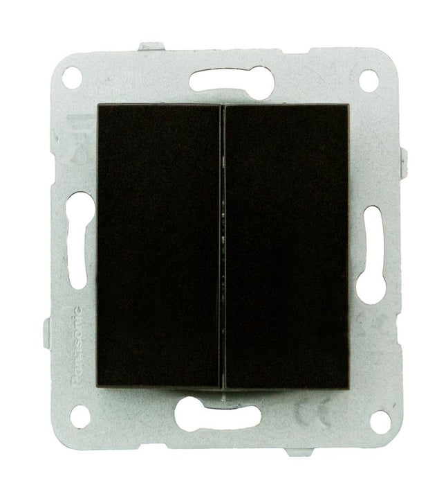 გადამრთველის მექანიზმი 2-ნი KARRE PLUS BLACK WKTT00092BL-EU1 "Panasonic"