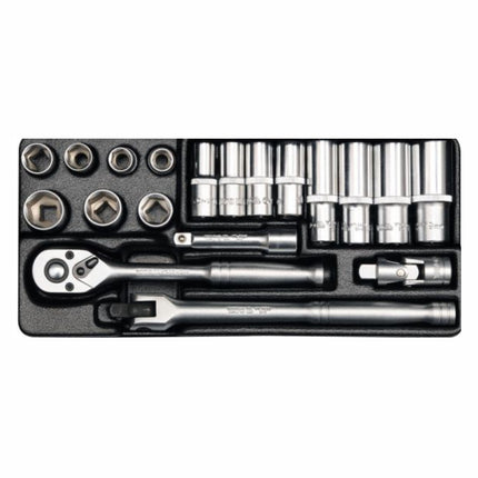 თავაკების ნაკრები 3/8" 19ც იტ-38641