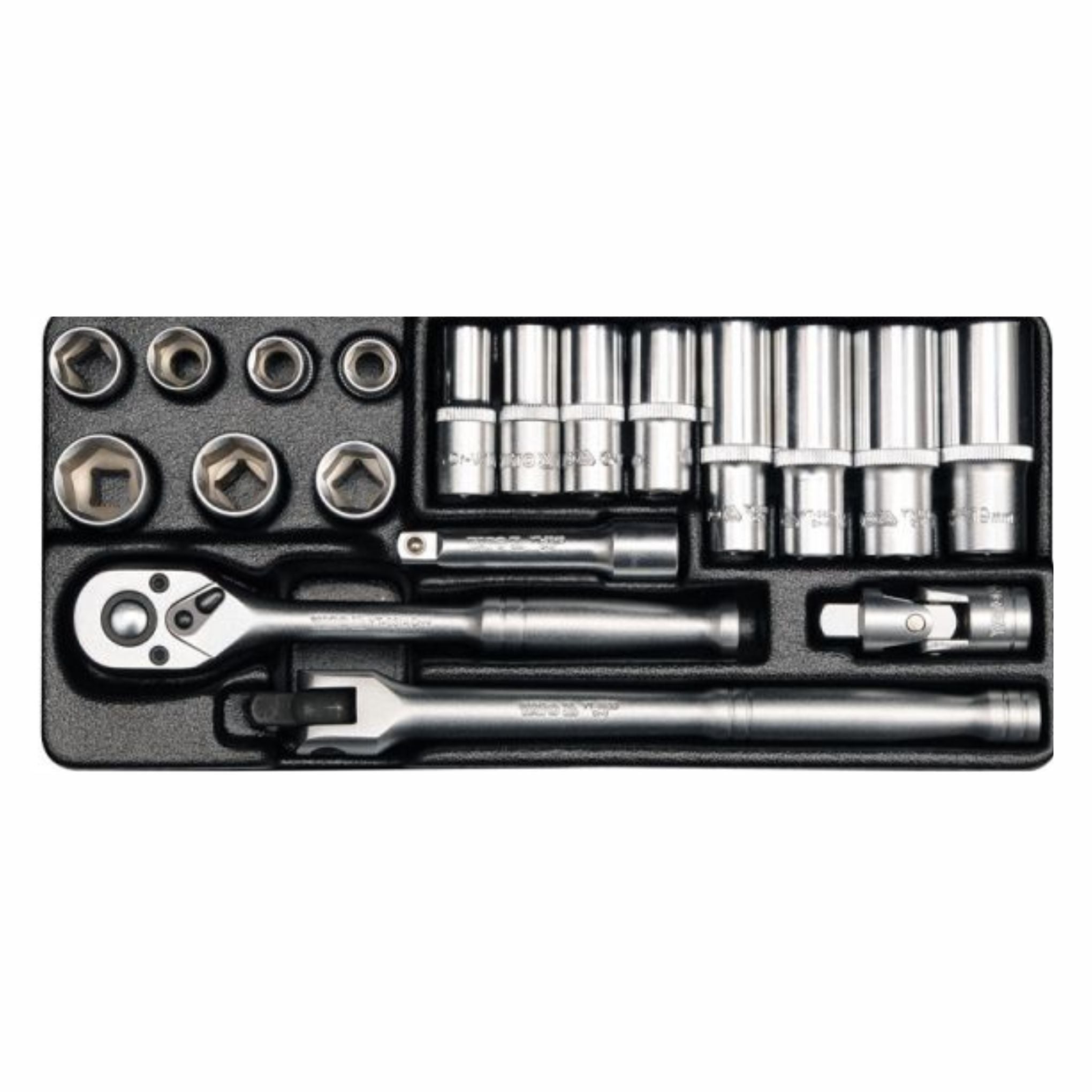 თავაკების ნაკრები 3/8" 19ც იტ-38641
