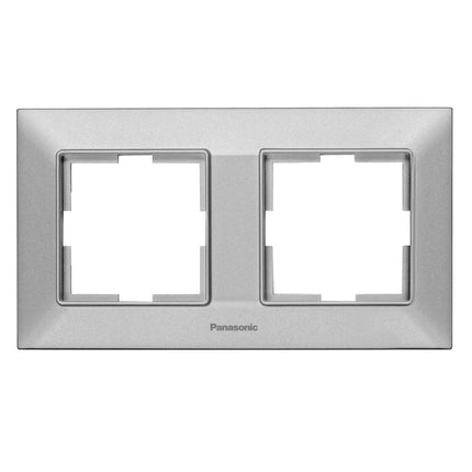 ჩამრთველ-როზეტის კანტი Arkadia Slim 2-ნი SILVER WNTF08022SL-EU1 "Panasonic"