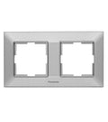ჩამრთველ-როზეტის კანტი Arkadia Slim 2-ნი SILVER WNTF08022SL-EU1 "Panasonic"