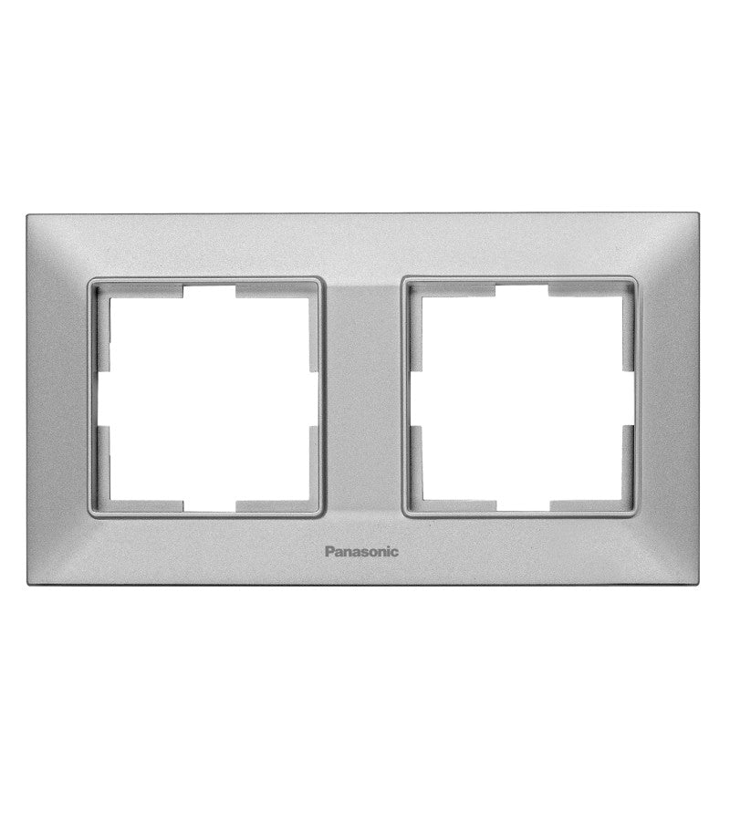 ჩამრთველ-როზეტის კანტი Arkadia Slim 2-ნი SILVER WNTF08022SL-EU1 "Panasonic"