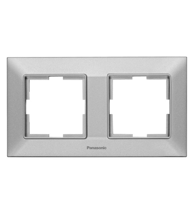 ჩამრთველ-როზეტის კანტი Arkadia Slim 2-ნი SILVER WNTF08022SL-EU1 "Panasonic"