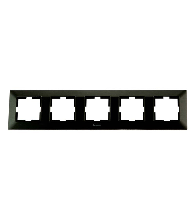 ჩამრთველ-როზეტის კანტი Arkadia Slim 5-ნი BLACK WNTF08052BL-EU1 "Panasonic"