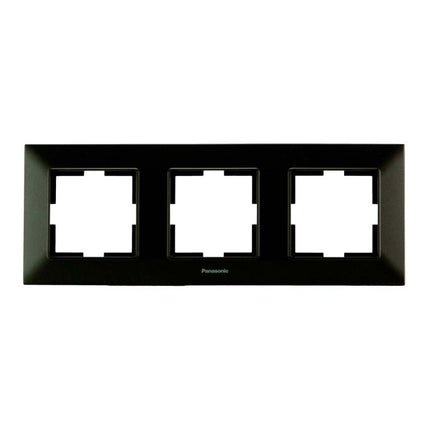 ჩამრთველ-როზეტის კანტი Arkadia Slim 3-ნი BLACK WNTF08032BL-EU1 "Panasonic"