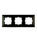 ჩამრთველ-როზეტის კანტი Arkadia Slim 3-ნი BLACK WNTF08032BL-EU1 "Panasonic"