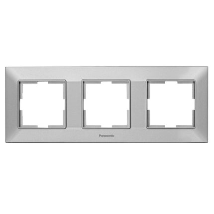 ჩამრთველ-როზეტის კანტი Arkadia Slim 3-ნი SILVER WNTF08032SL-EU1 "Panasonic"