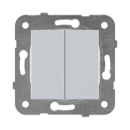 გადამრთველის მექანიზმი 2-ნი KARRE PLUS SILVER WKTT00092SL-EU1 "Panasonic"