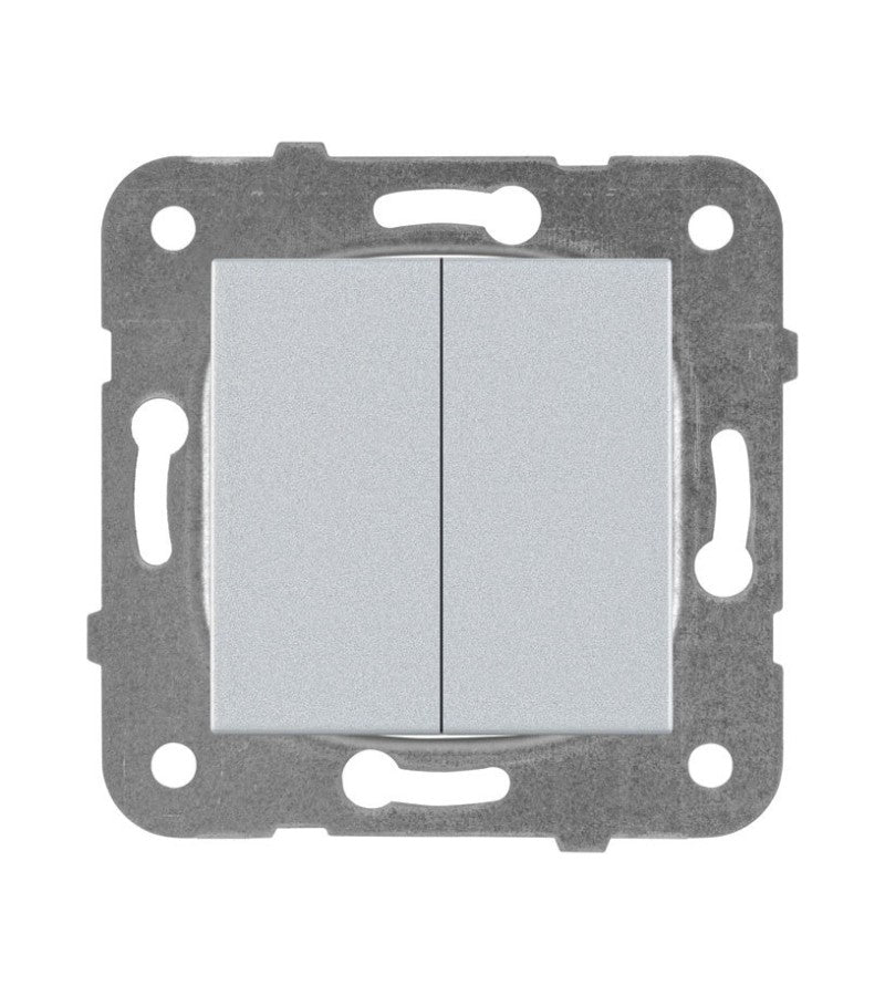 გადამრთველის მექანიზმი 2-ნი KARRE PLUS SILVER WKTT00092SL-EU1 "Panasonic"