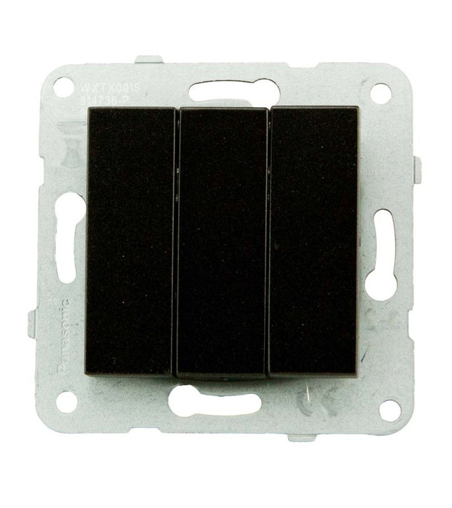 გადამრთველის მექანიზმი 3-ნი KARRE PLUS BLACK WKTT00152BL-EU1 "Panasonic"