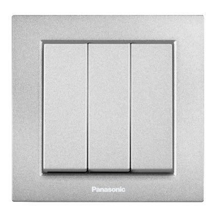 გადამრთველის მექანიზმი 3-ნი KARRE PLUS SILVER WKTT00152SL-EU1 "Panasonic"