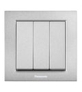 გადამრთველის მექანიზმი 3-ნი KARRE PLUS SILVER WKTT00152SL-EU1 "Panasonic"