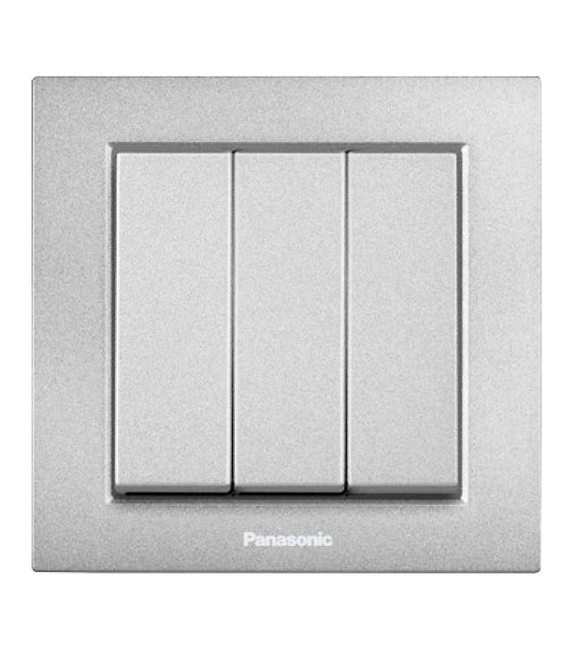 გადამრთველის მექანიზმი 3-ნი KARRE PLUS SILVER WKTT00152SL-EU1 "Panasonic"