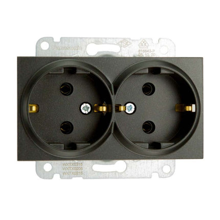როზეტის მექანიზმი 2-ნი KARRE PLUS BLACK WKTT02042BL-EU1 "Panasonic"