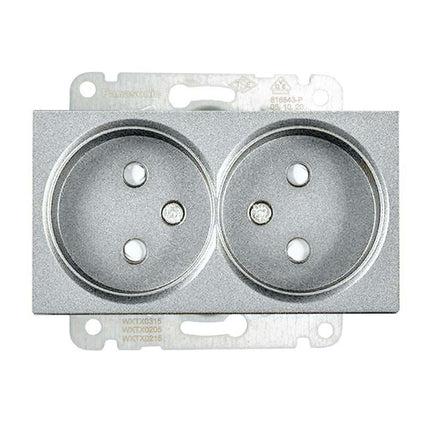 როზეტის მექანიზმი 2-ნი KARRE PLUS SILVER WKTT02042SL-EU1 "Panasonic"