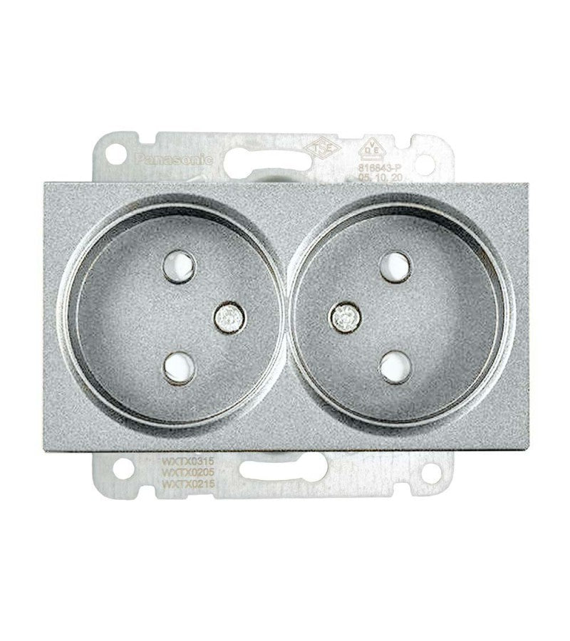 როზეტის მექანიზმი 2-ნი KARRE PLUS SILVER WKTT02042SL-EU1 "Panasonic"