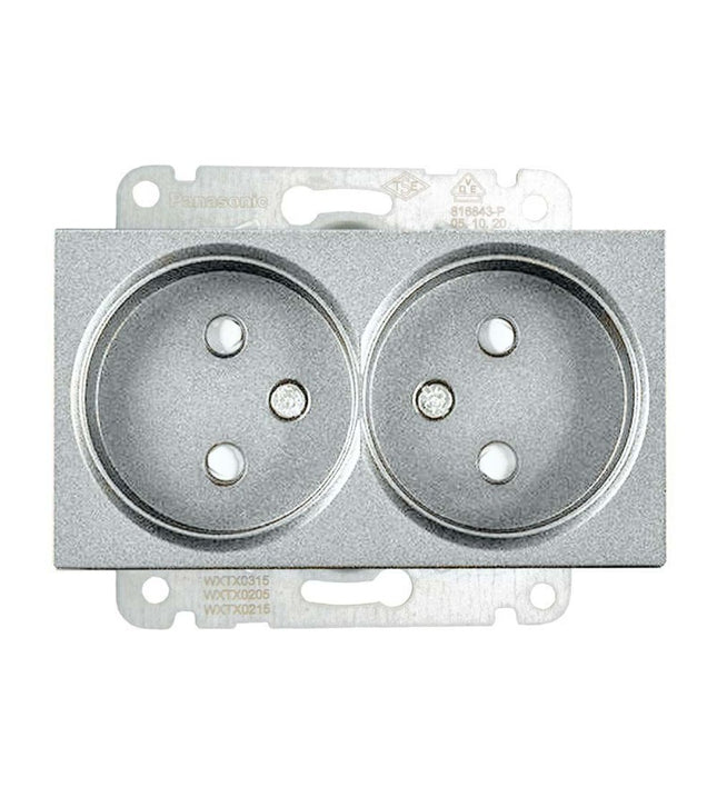 როზეტის მექანიზმი 2-ნი KARRE PLUS SILVER WKTT02042SL-EU1 "Panasonic"