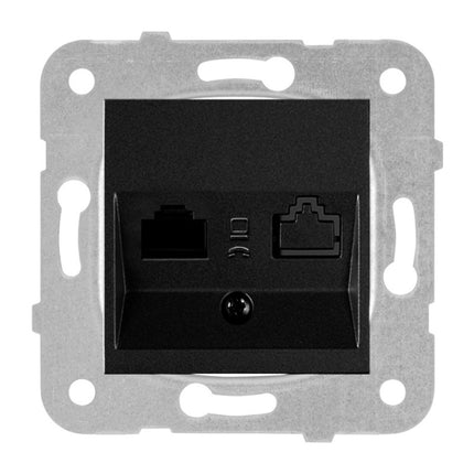 როზეტის მექანიზმი კომპონენტი Tekli Data KARRE PLUS BLACK WKTT04052BL-EU1 "Panasonic"