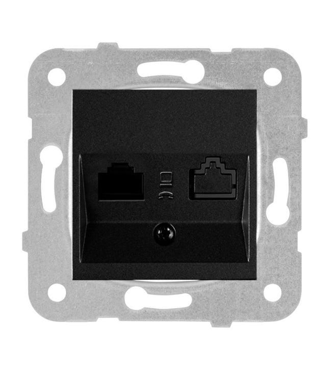 როზეტის მექანიზმი კომპონენტი Tekli Data KARRE PLUS BLACK WKTT04052BL-EU1 "Panasonic"