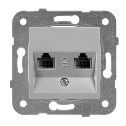 როზეტის მექანიზმი ტელეფონის KARRE PLUS SILVER WKTT04022SL-EU1 "Panasonic"