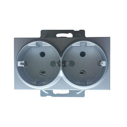 როზეტის მექანიზმი 2-ნი დამიწებით KARRE PLUS SILVER WKTT02052SL-EU1 "Panasonic"