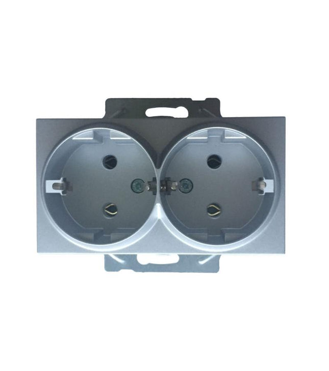 როზეტის მექანიზმი 2-ნი დამიწებით KARRE PLUS SILVER WKTT02052SL-EU1 "Panasonic"