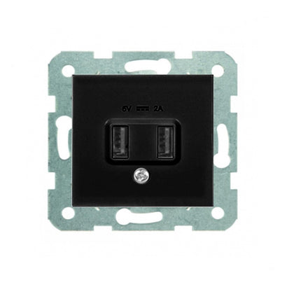 როზეტის მექანიზმი USB 5v-2a KARRE PLUS BLACK WKTT02312BL-EU1 "Panasonic"