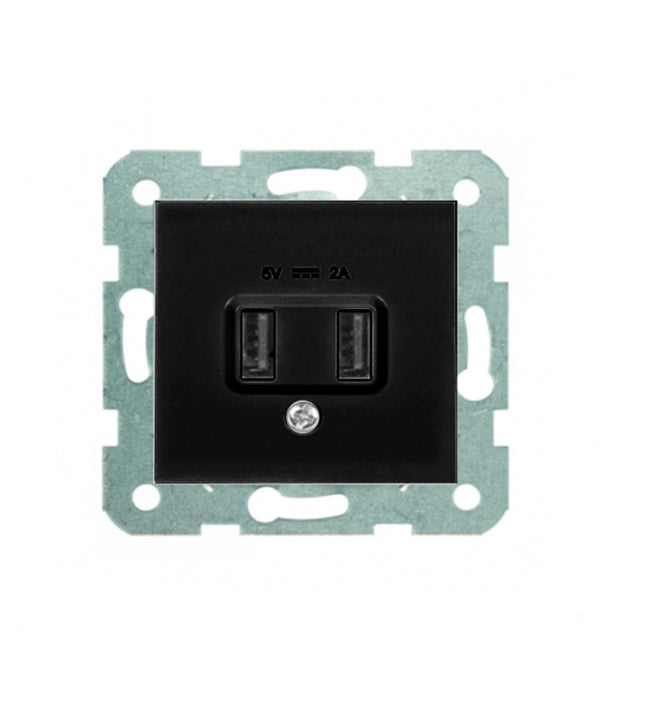 როზეტის მექანიზმი USB 5v-2a KARRE PLUS BLACK WKTT02312BL-EU1 "Panasonic"