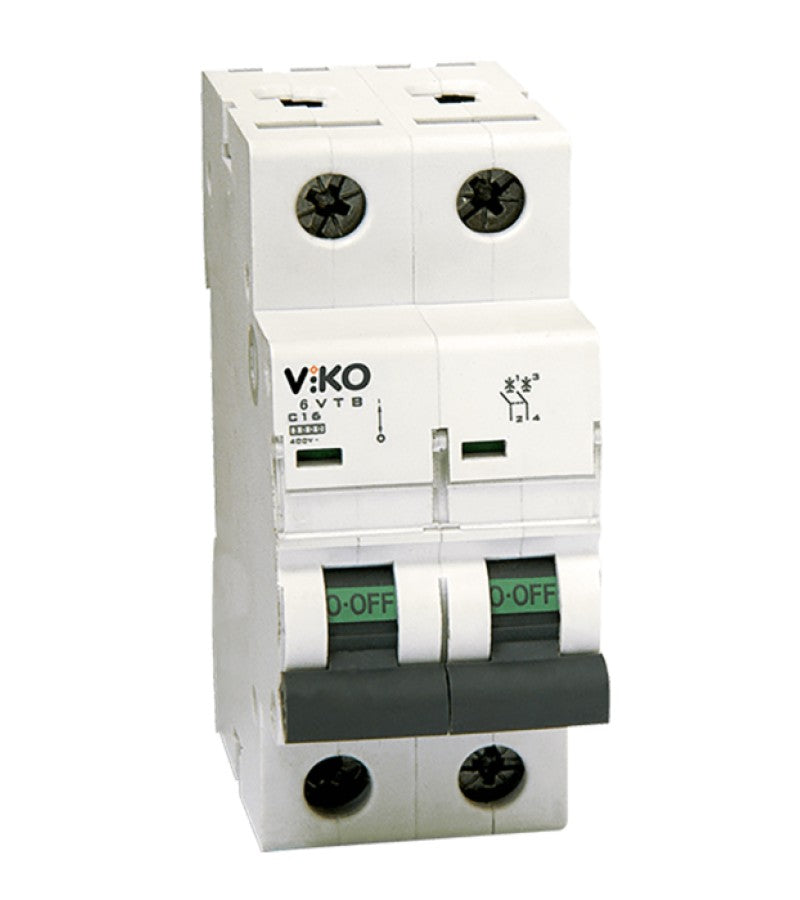 ელექტრო დამცველი 2x100A C 6 kA 6VTB-2C100 "VIKO"