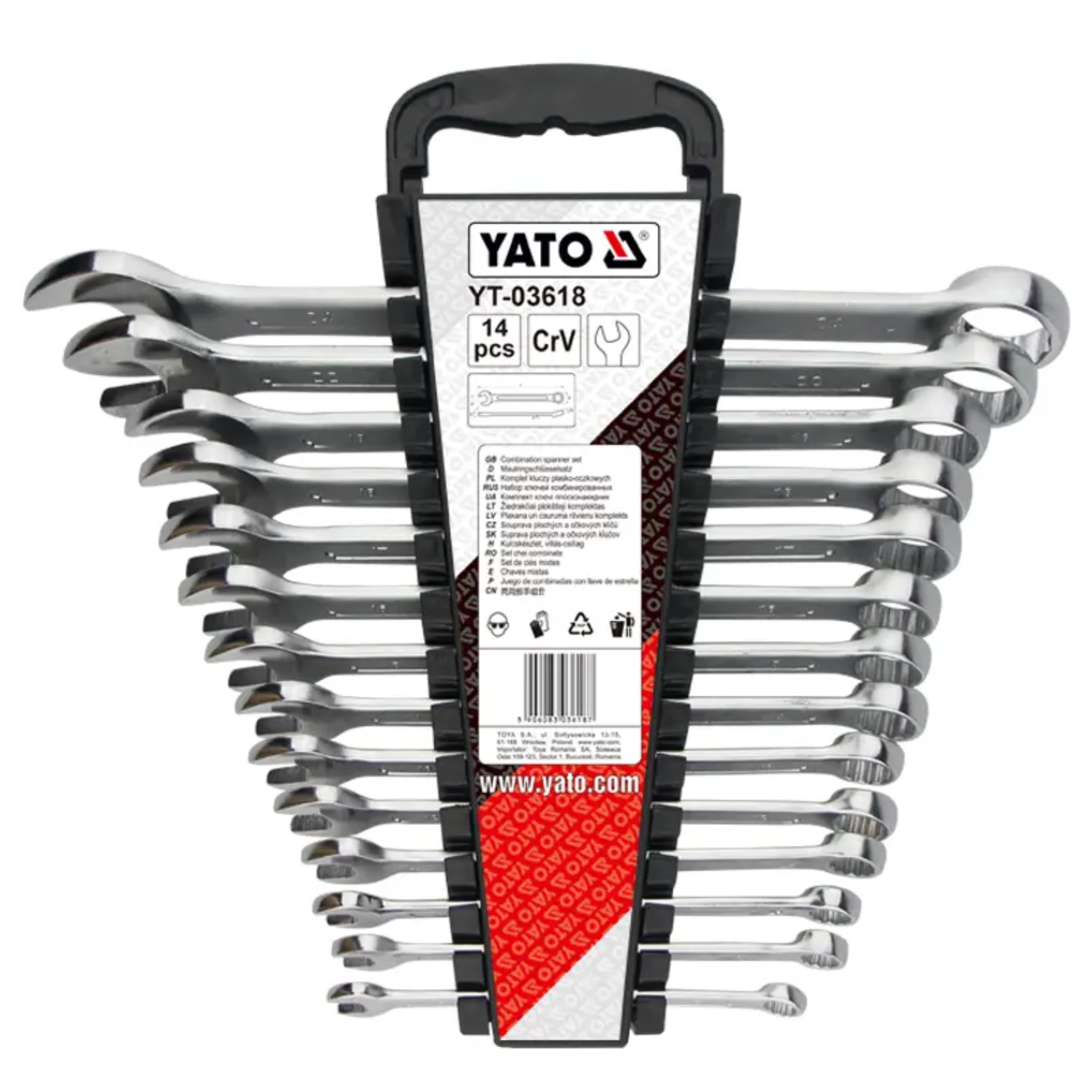 არგასახსნელი (კომბინირებული) ყანჩის გასაღების ნაკრები 14ც იტ-03618