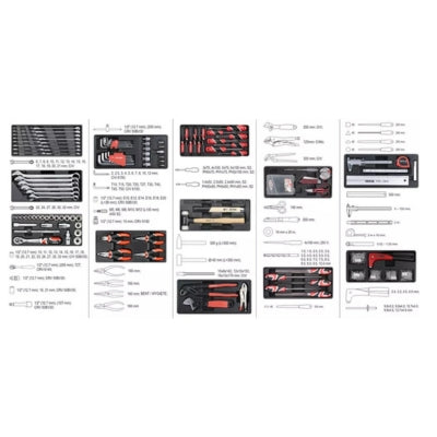 Tool cabinet with 141 pieces IT-55291