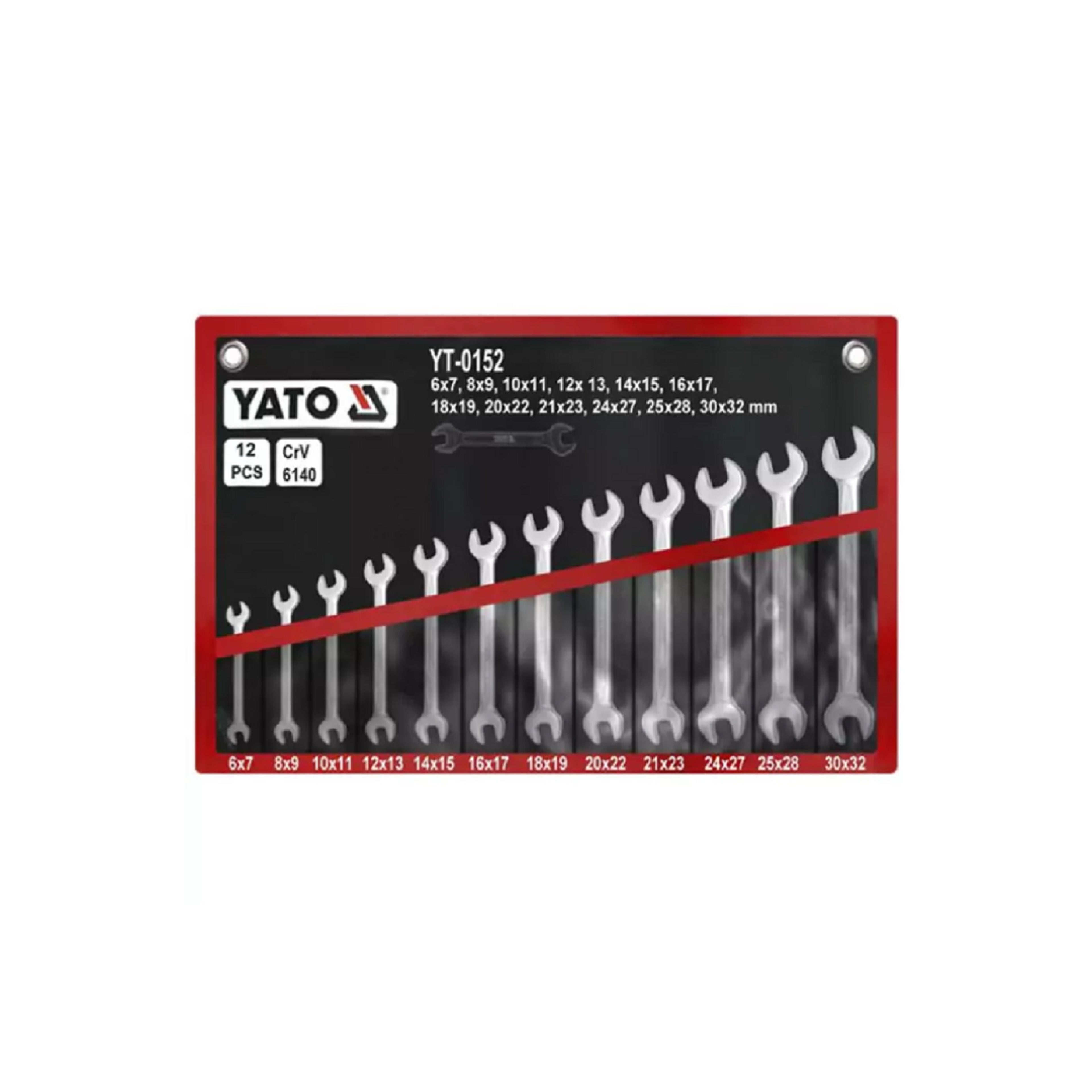 ორმხრივ გახსნილი ყანჩის გასაღების ნაკრები 12ც იტ-0152