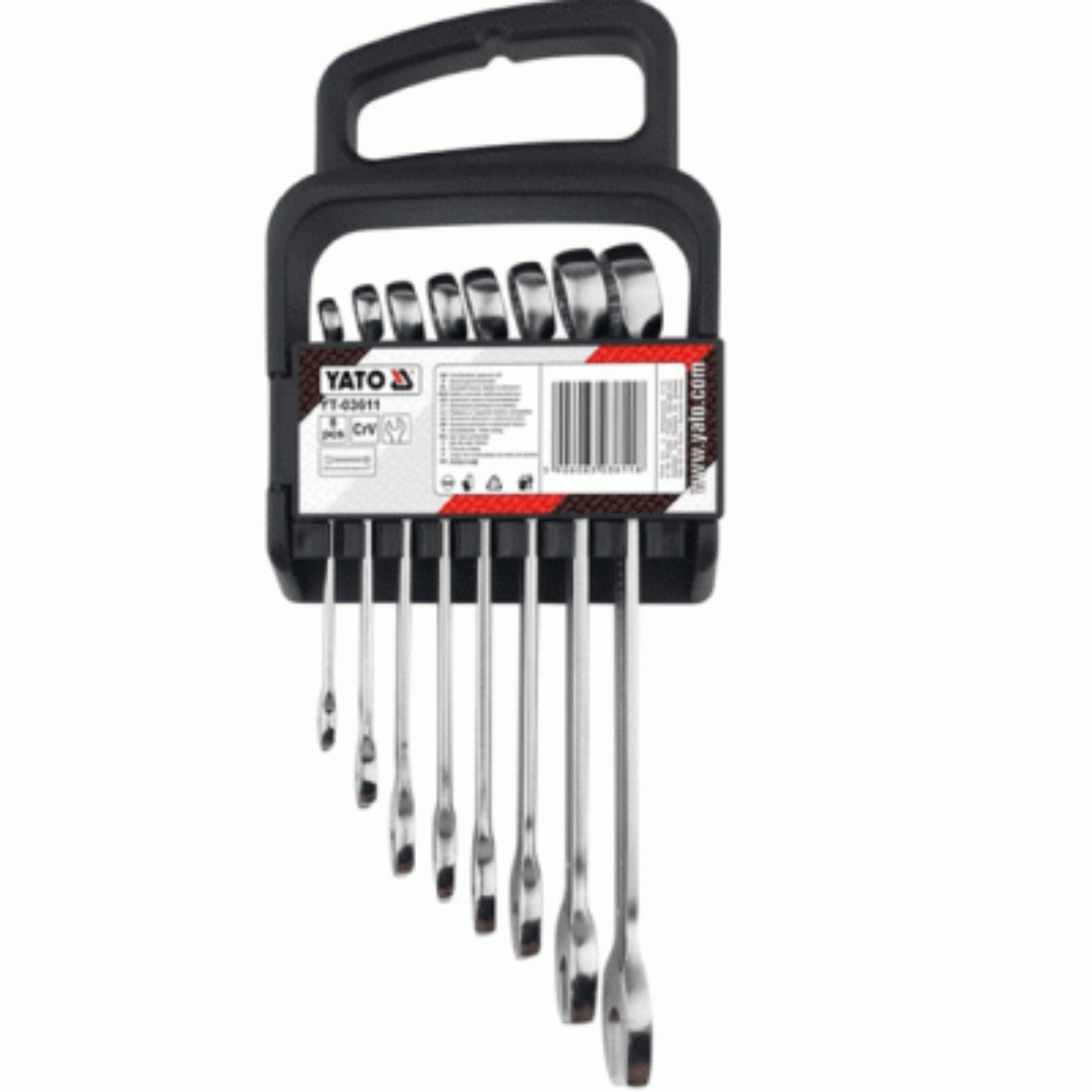 არგასახსნელი (კომბინირებული) ყანჩის გასაღების ნაკრები 8ც 8-19მმ იტ-03611